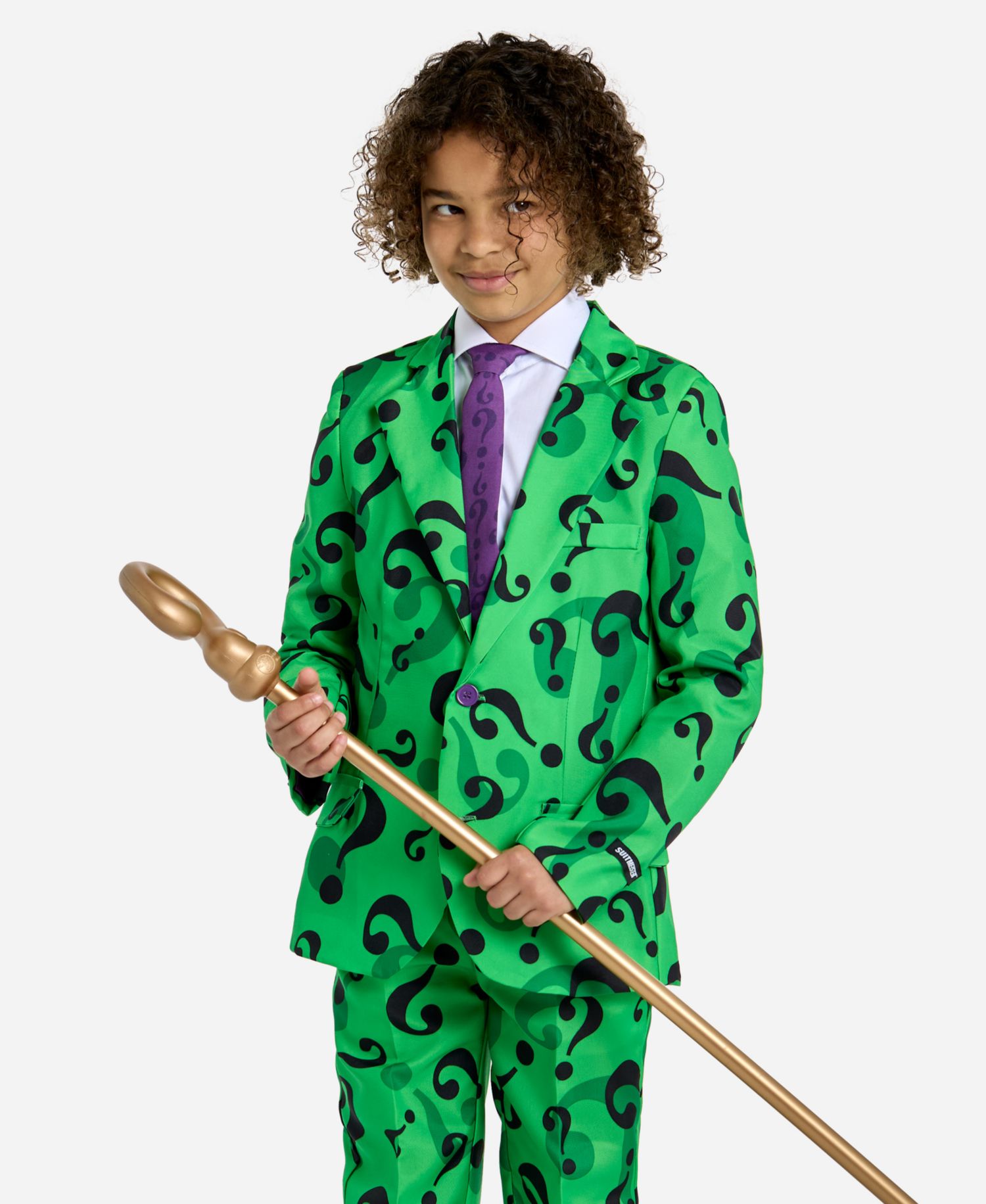 Boys' 8-20 The Riddler Official Long-Sleeve Blazer, Pants and Tie, 3-Piece Set