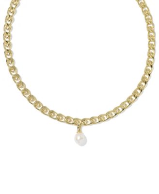 Freshwater Pearl Gold-Tone Oakland Short Pendant Necklace