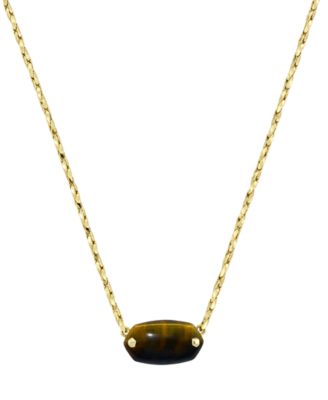Gold-Tone Elisa Riveted Short Pendant Necklace