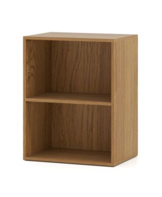 Open Cube Bookshelf Set of 2 with Five-Position Shelves