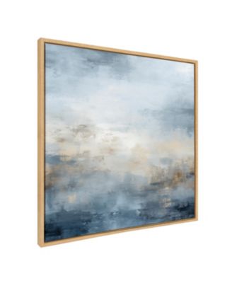 Sylvie Tonal Abstract Framed Canvas by The Creative Bunch Studio