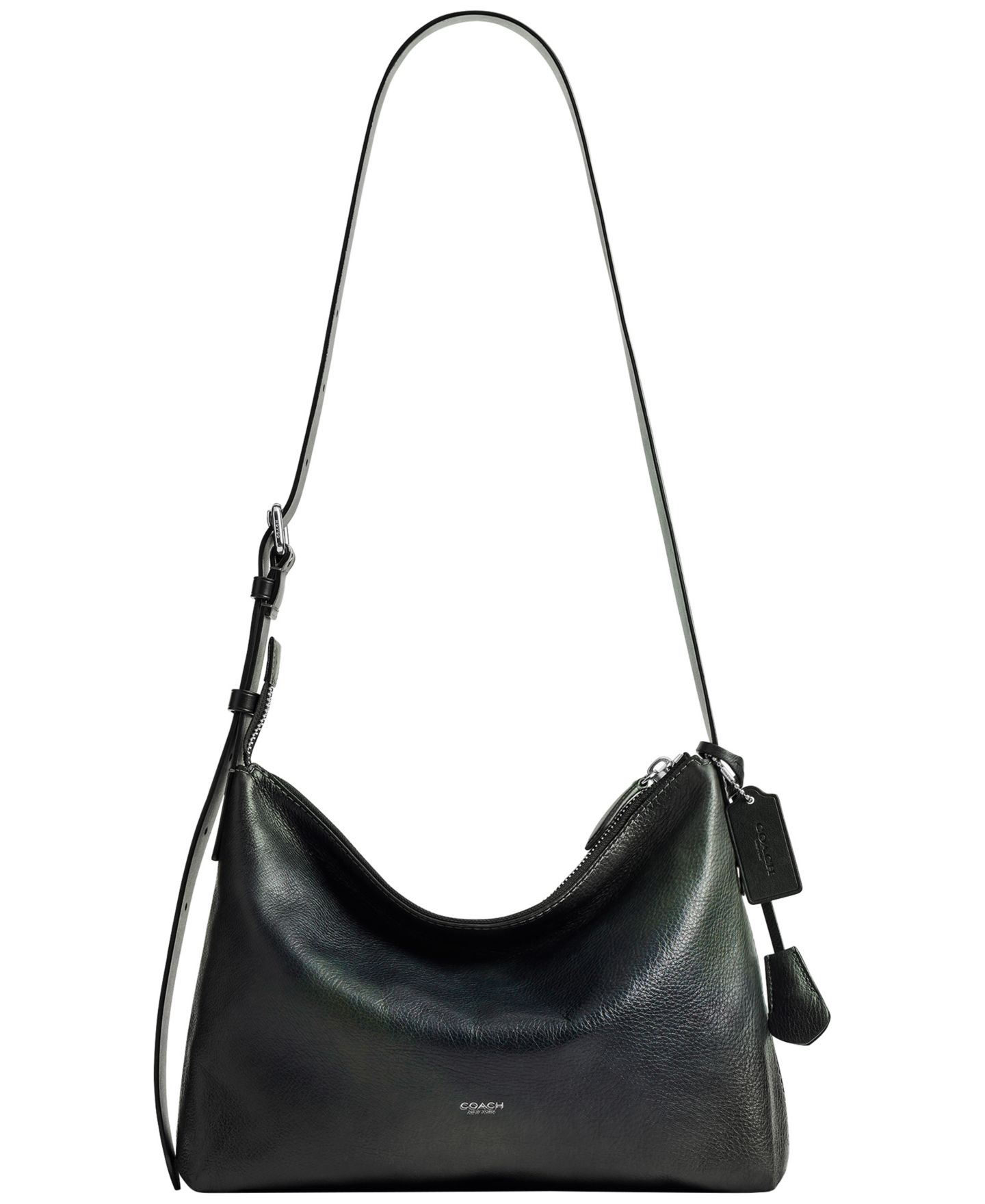Мужская сумка Coach Mott Messenger 33 Two-Tone Leather Laptop-Compatible Messenger, цвет: Чёрный / Зелёный — фото 1