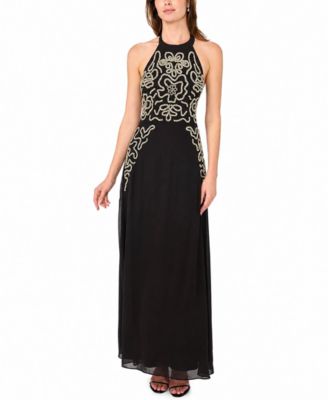 Women's Halter Maxi Beaded Dress