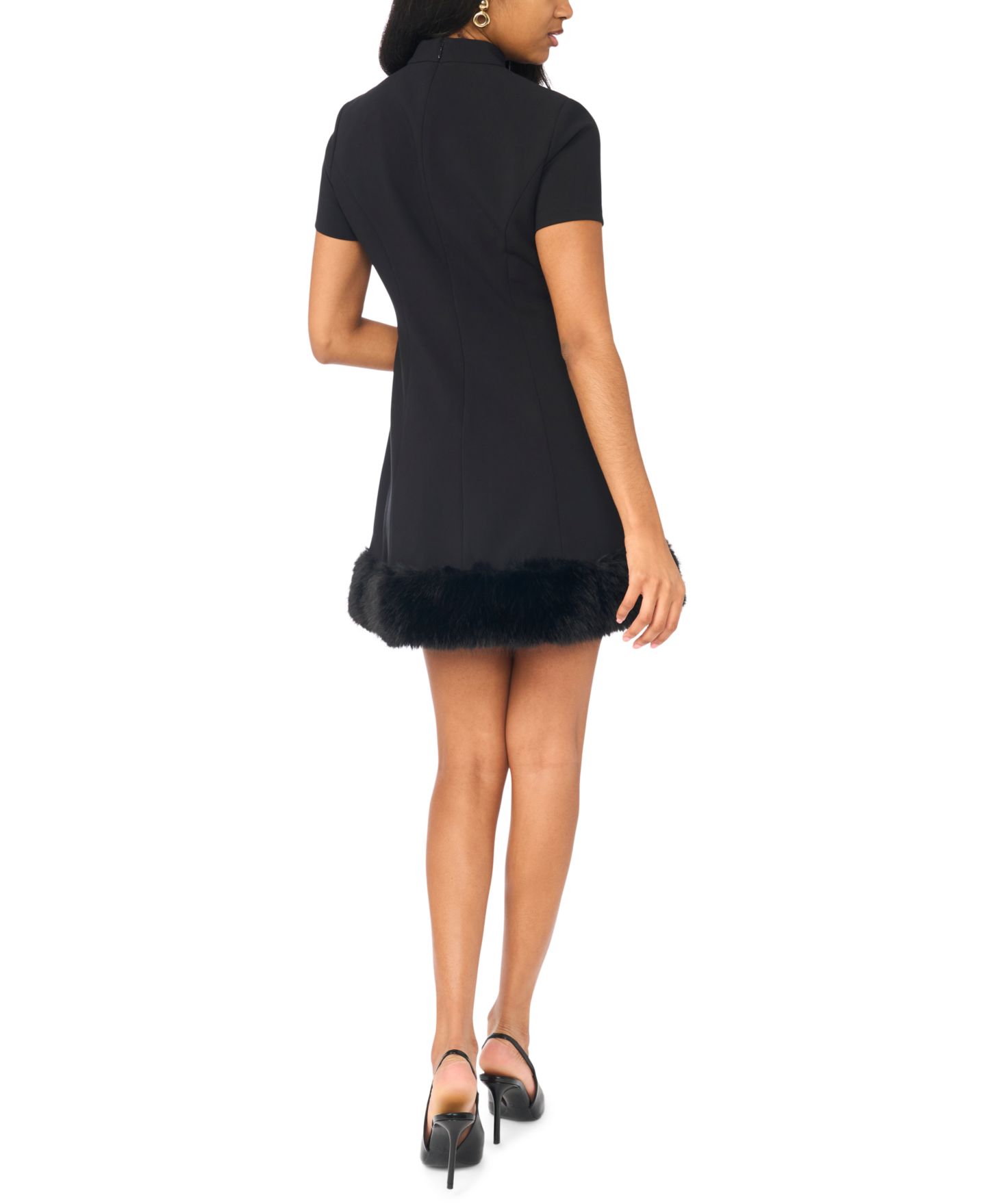 Женское платье CeCe A-Line Mini Mockneck, цвет: Насыщенный чёрный — фото 5