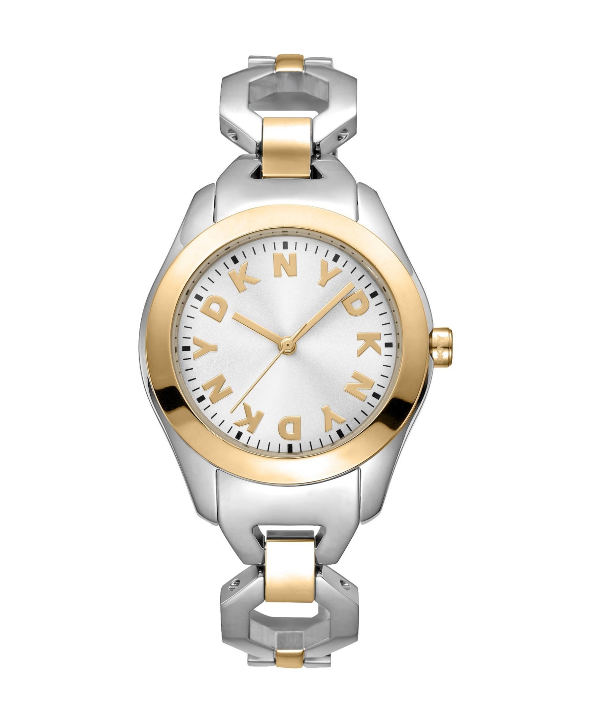 Dkny Women's Quartz Two-Tone Stainless Steel Bracelet Watch, 33 mm - Silver