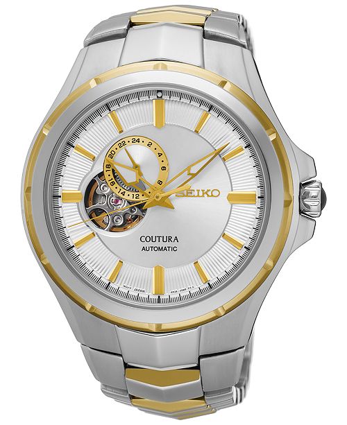 seiko coutura men's steel bracelet chronograph watch
