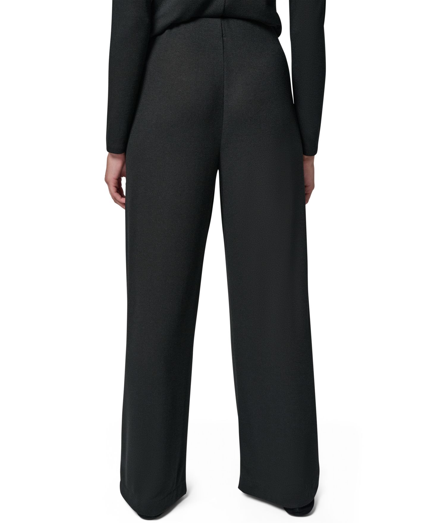 Женские брюки Donna Karan New York Petite Wide-Leg Flat-Front Pull-On, цвет: Чёрный — фото 5