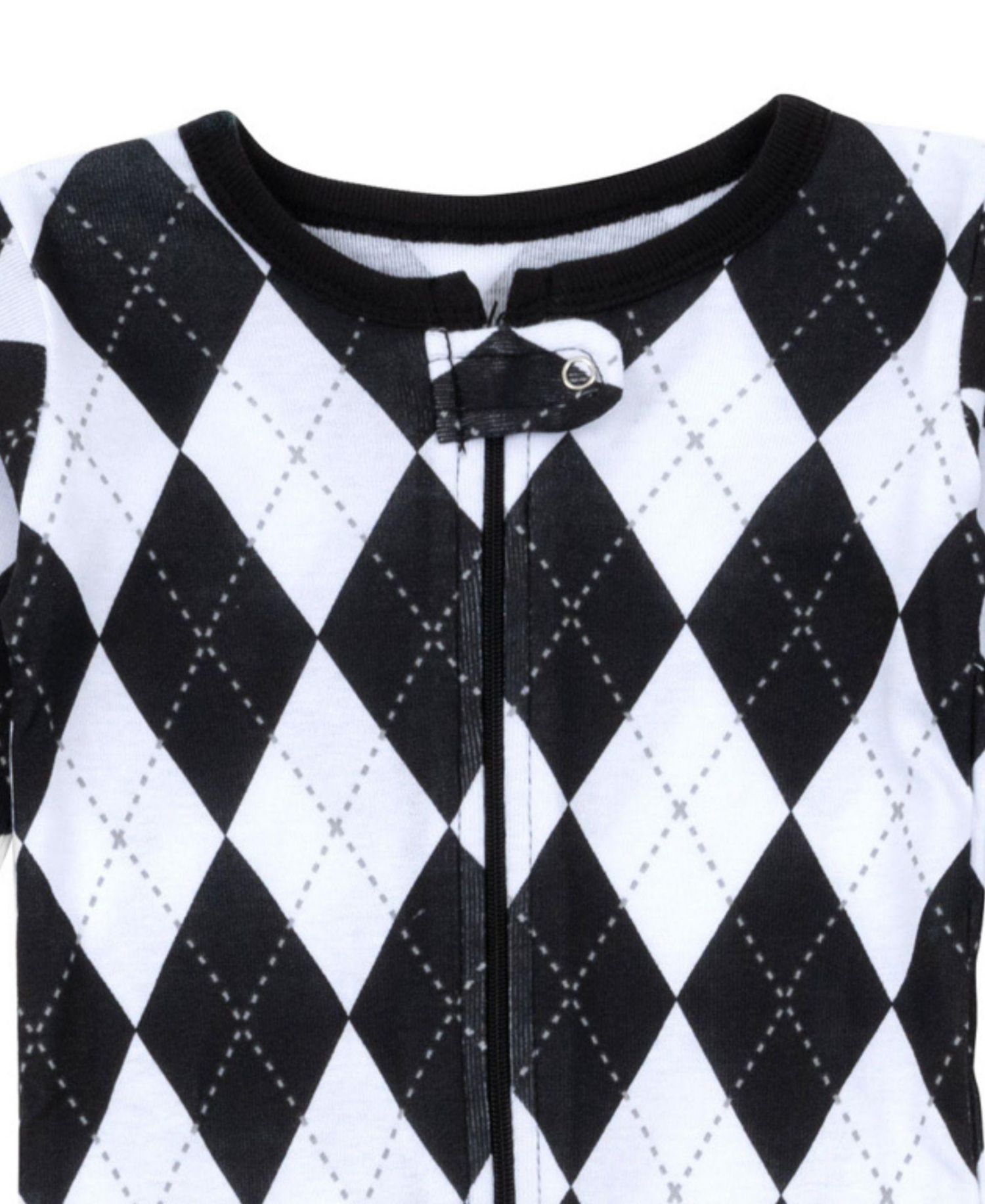 Baby One Piece 0M -24M Argyle Cotton Footed Pajamas