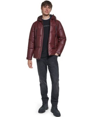 Men's Midweight Hooded Puffer Pockets Jacket