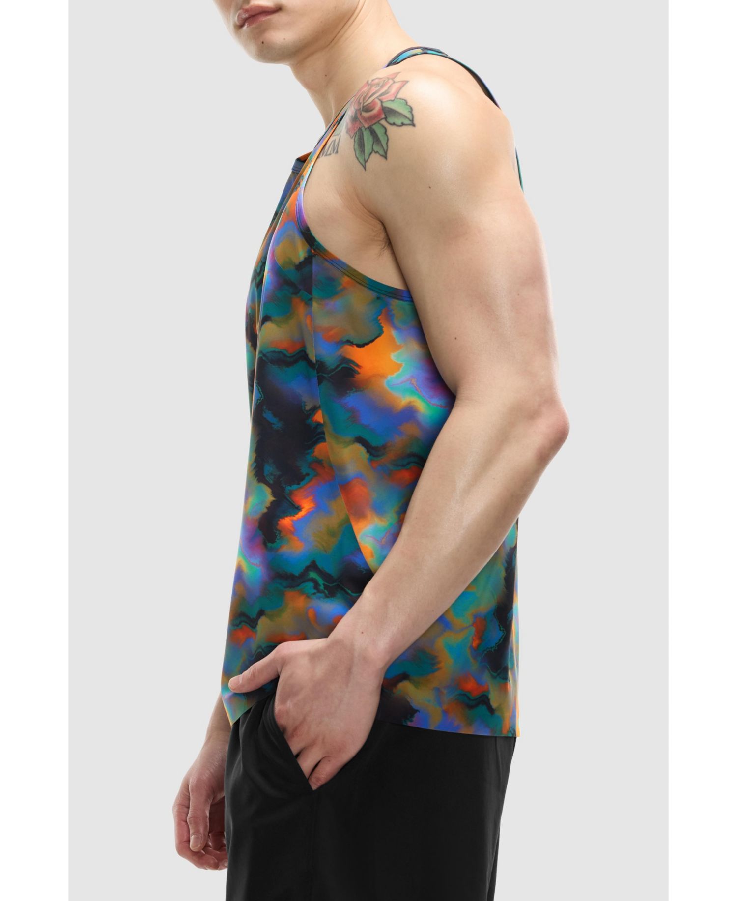 Men's Stride Reflective Crewneck Classic-Fit Singlet