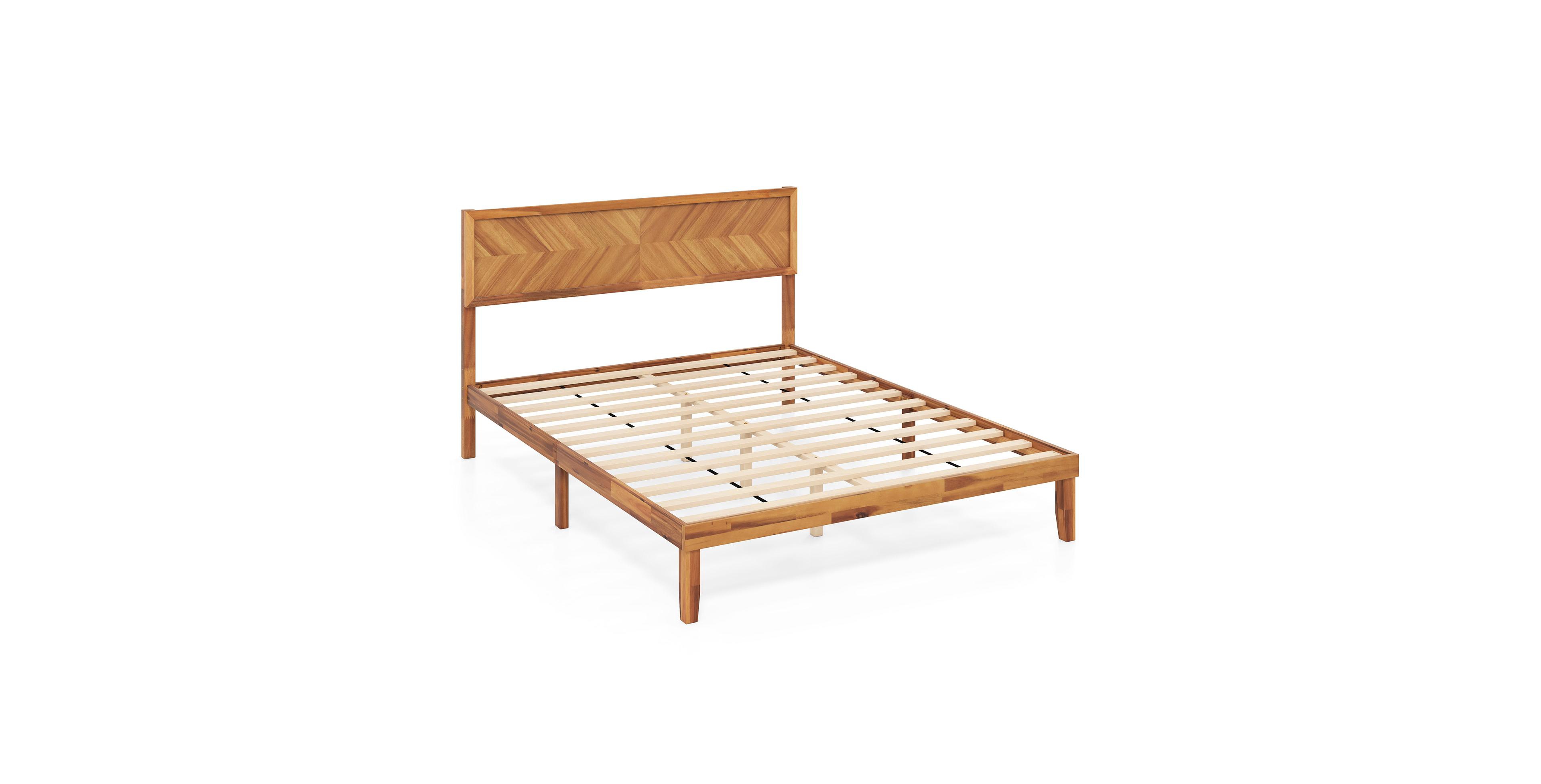 Mecale Twin Full Queen Size Bed Frame with Headboard and Storage Space Queen Size