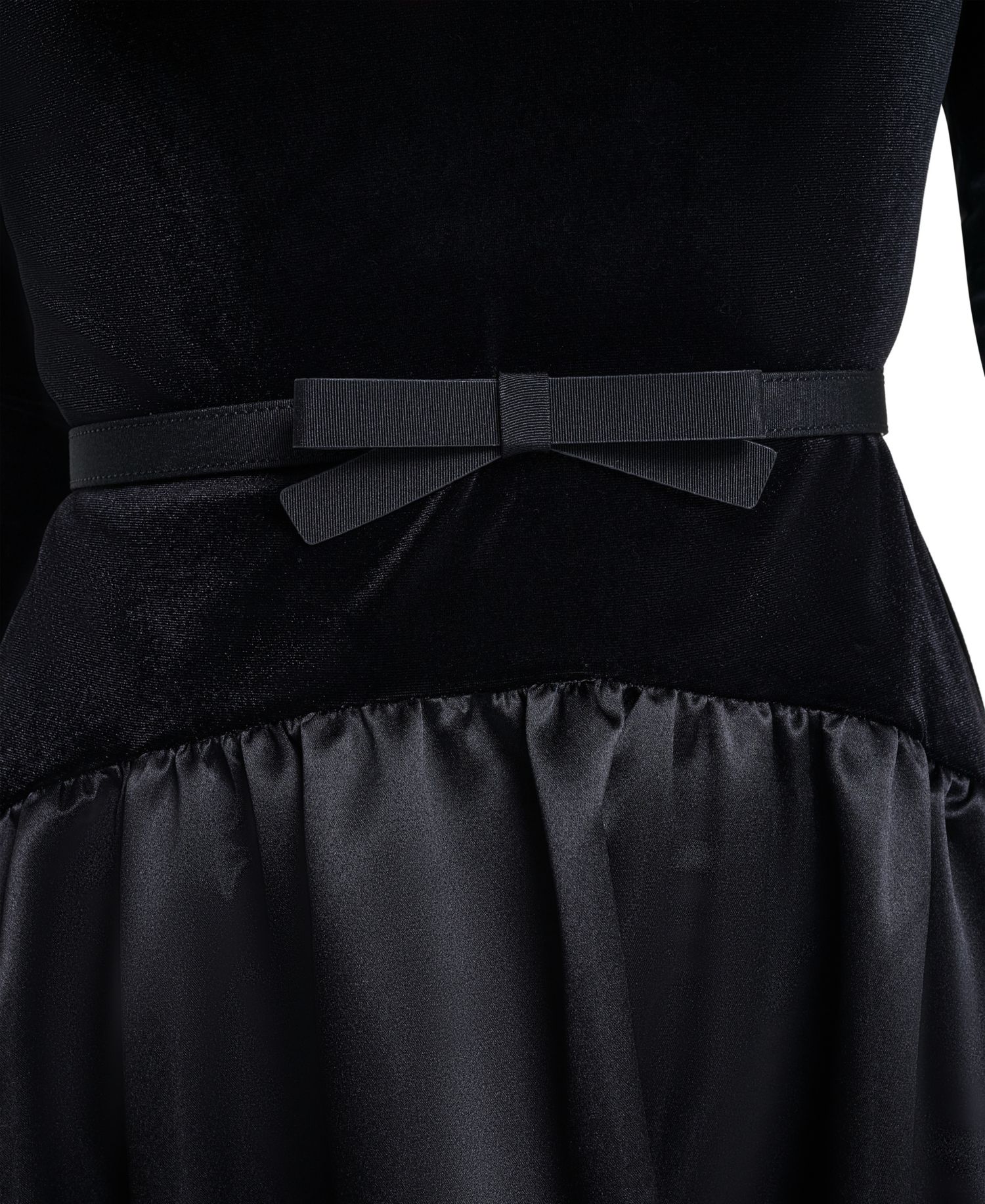 Women's Velvet Drop-Waist Midi Dress