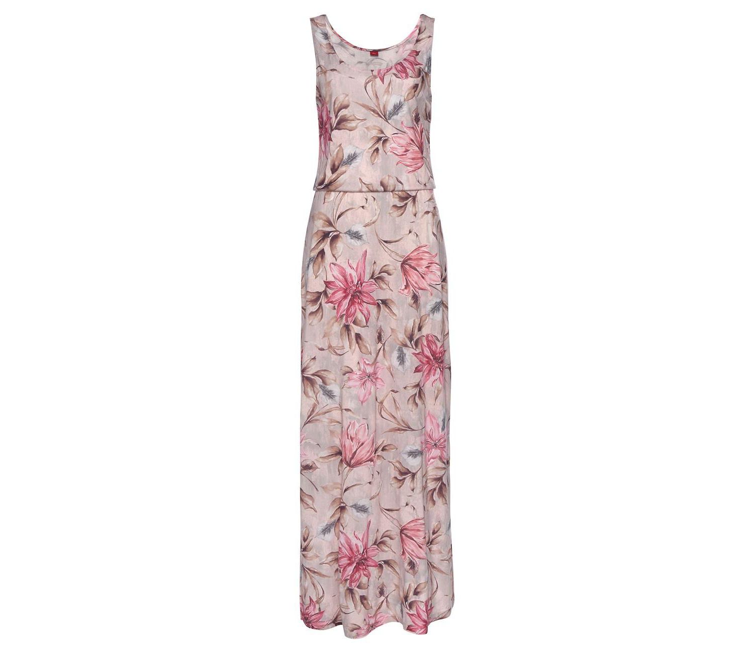 Women's Floral-Print Column Scoop Neck Maxi Dress