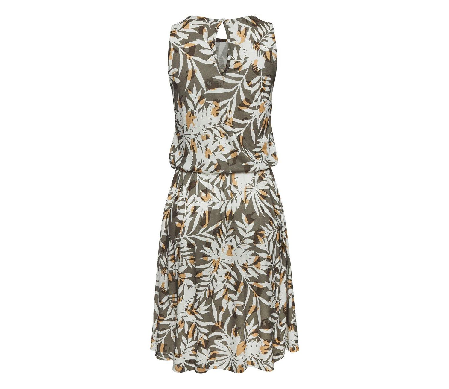 Women's High-Neck A-Line Elastic-Waist Short Dress