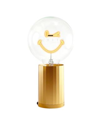 Bulb Smiley World Kidness Amber with Base Table Lamp Portable