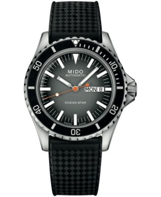 Men's Swiss Automatic Ocean Star Tribute Black Rubber Watch 40.5mm