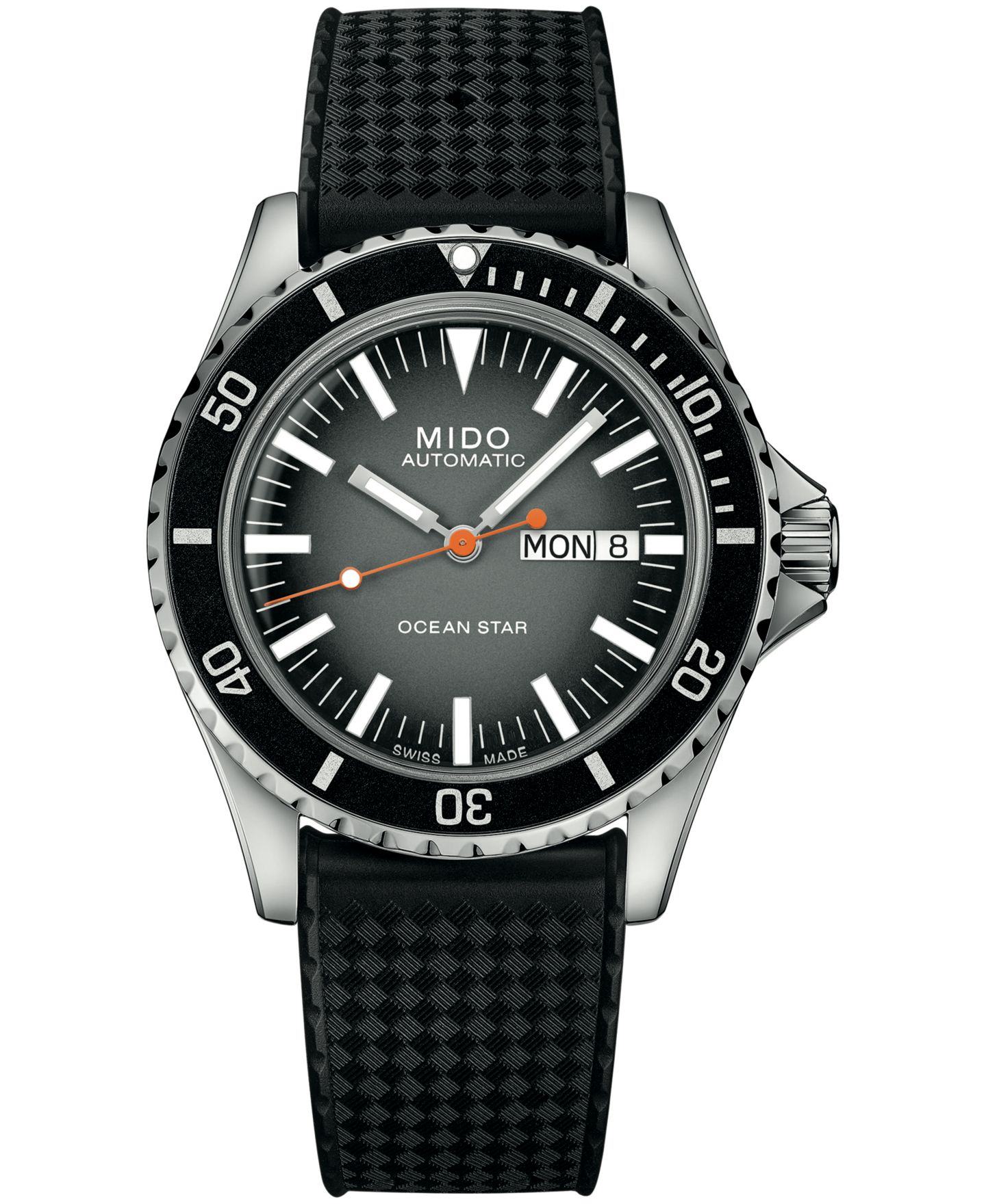 Мужские часы Mido Swiss Automatic Ocean Star Tribute Black Rubber 40.5mm — фото 1