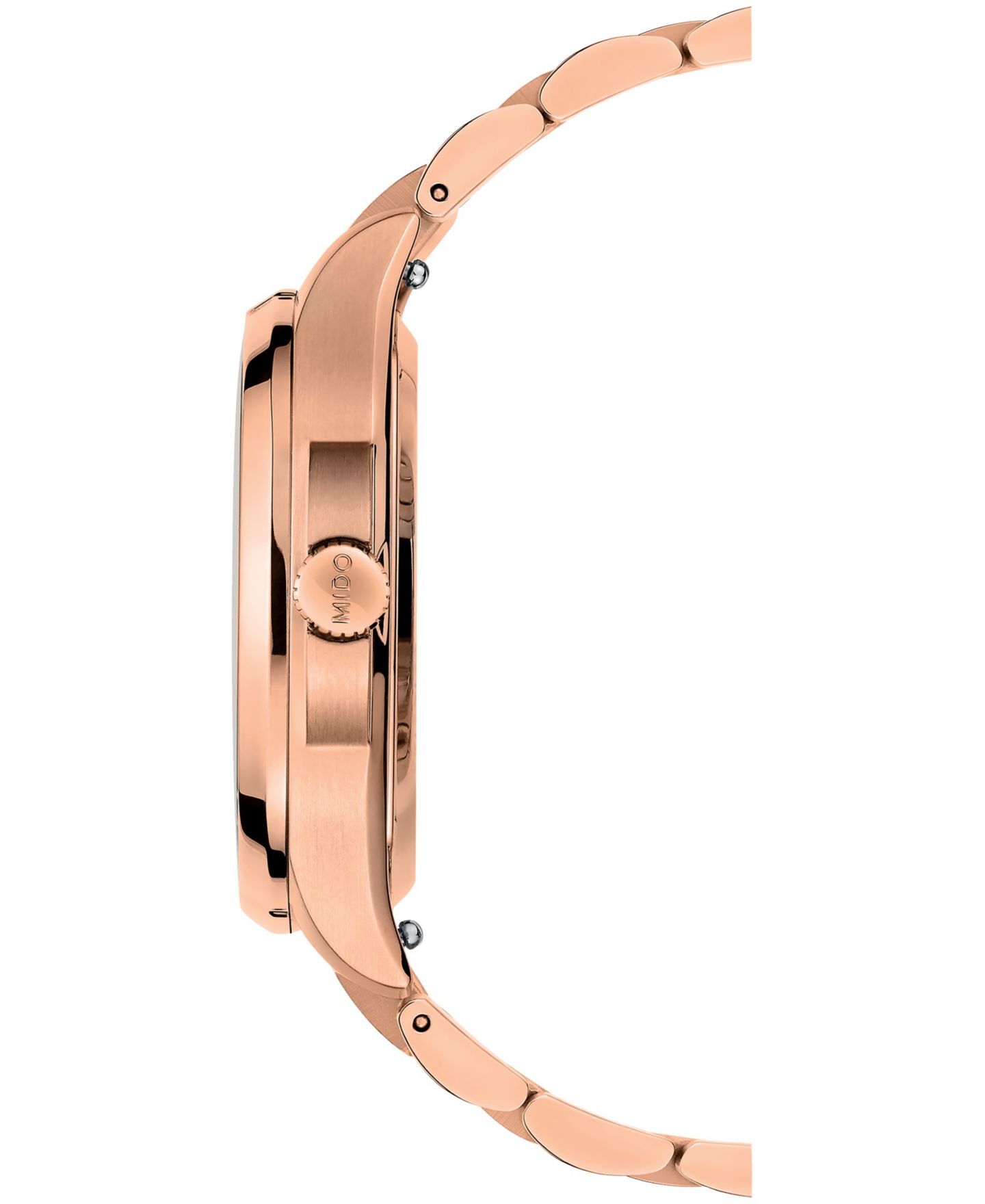 Часы Mido Unisex Swiss Automatic Multifort TV Rose-Gold Tone Stainless Steel Bracelet Watch 35mm — фото 2