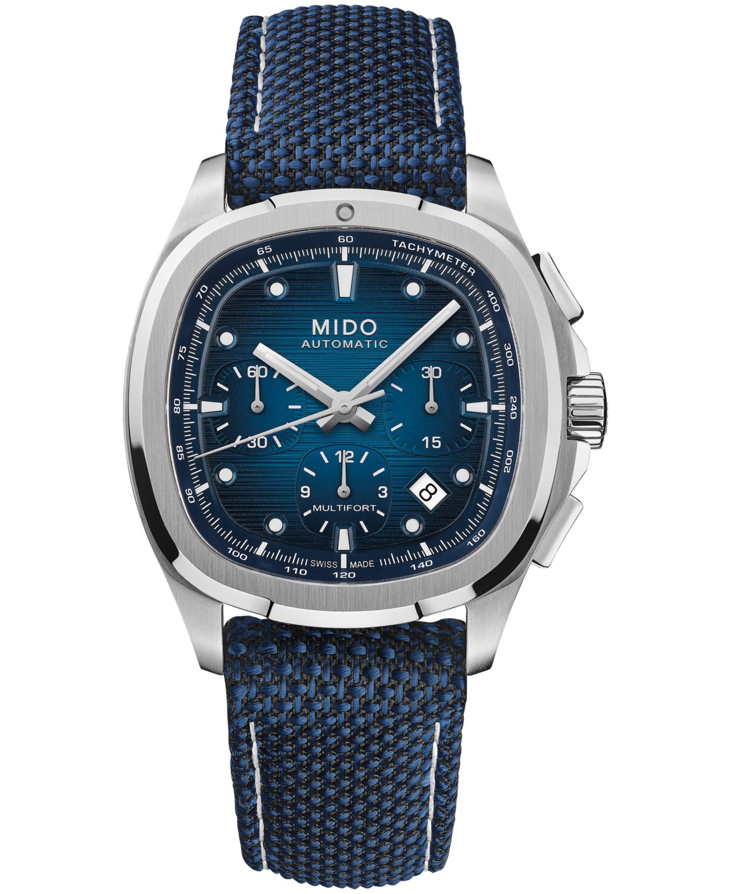Мужские часы Mido Swiss Automatic Multifort TV Chronograph Stainless Steel 42mm — фото 2