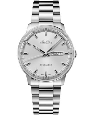 Men's Swiss Automatic Commander Datoday Stainless Steel Watch 40mm