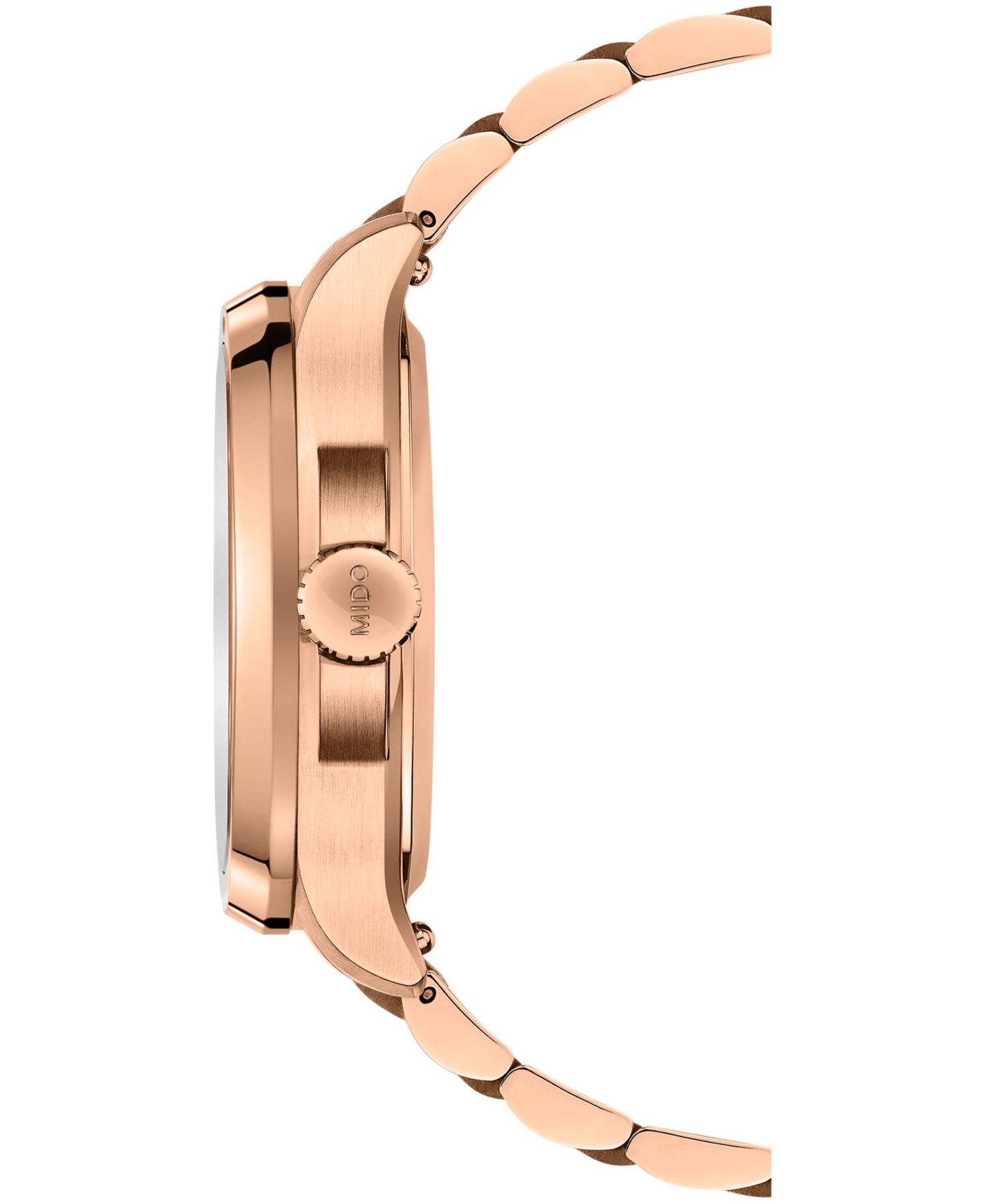 Мужские часы Mido Automatic Multifort TV Big Date Rose-Gold Stainless Steel Bracelet Watch 40mm — фото 2