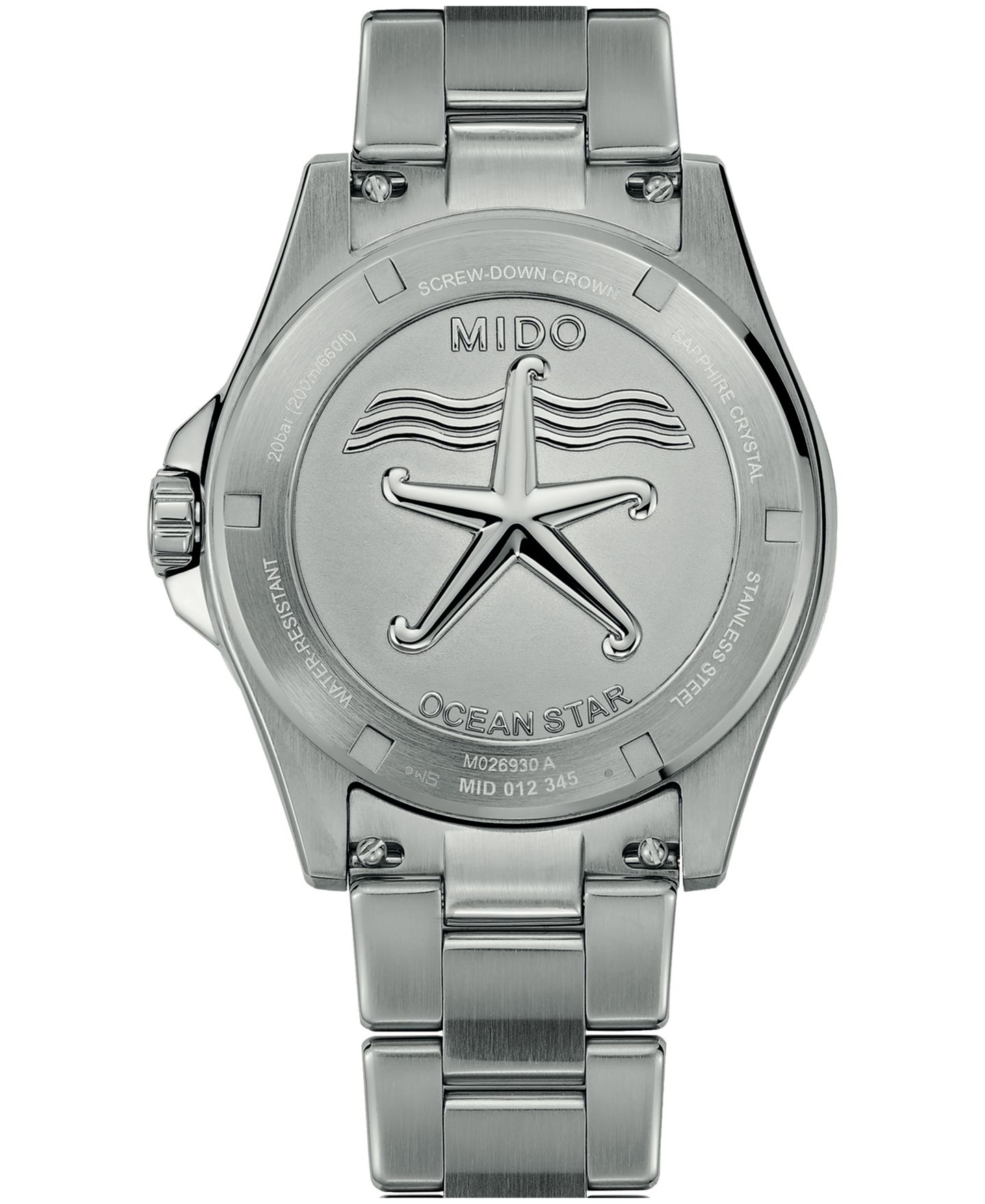 Мужские часы Mido Ocean Star 200 Swiss Automatic Silver Stainless Steel Watch 41mm — фото 3