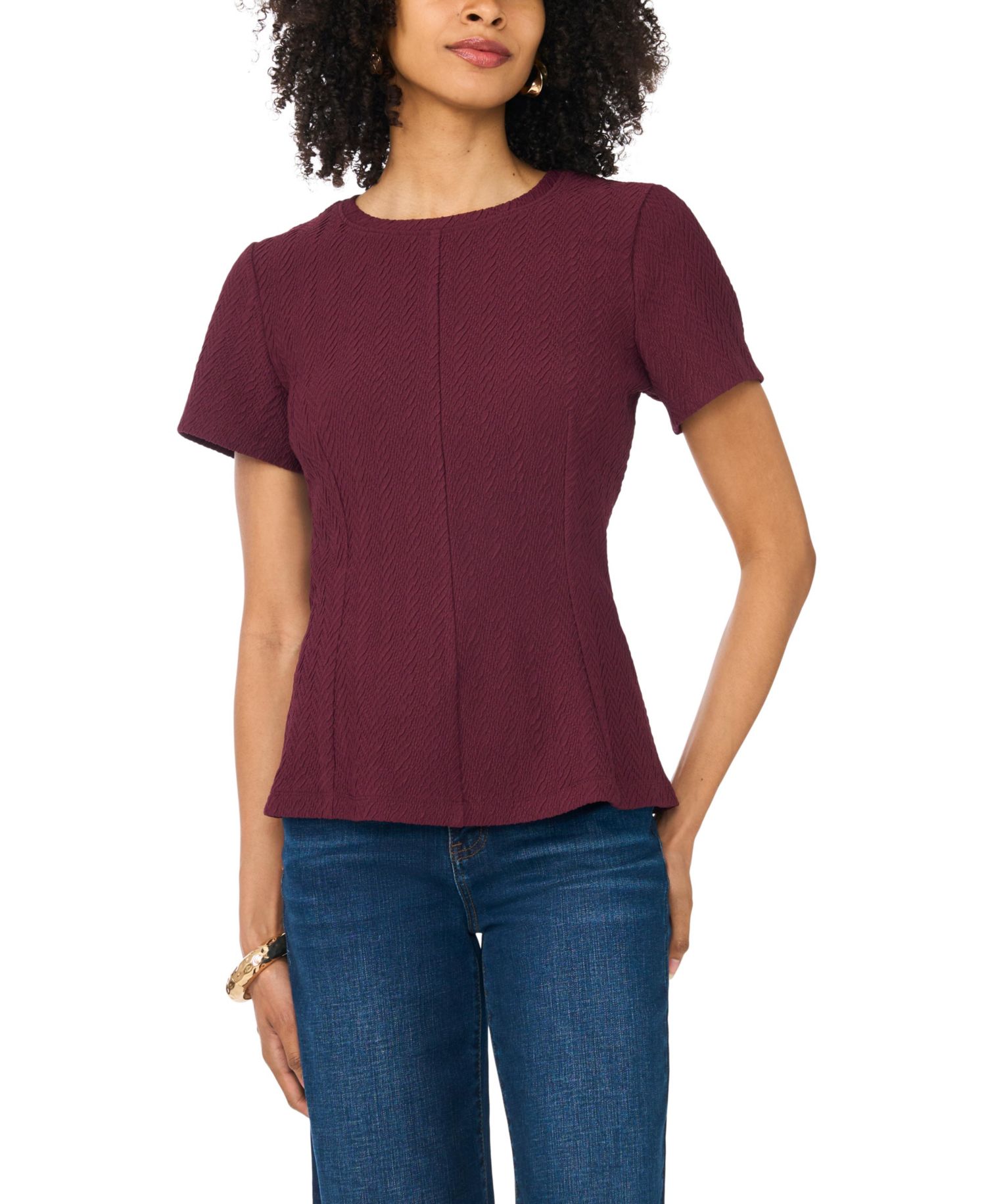 Women's Crewneck Peplum T-Shirt
