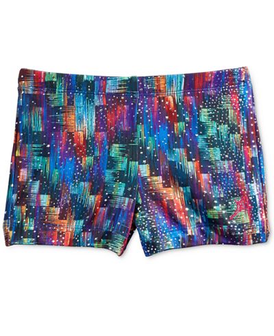 Capezio Metallic-Print Patchwork Bike Shorts, Little Girls (2-6X) & Big Girls (7-16)