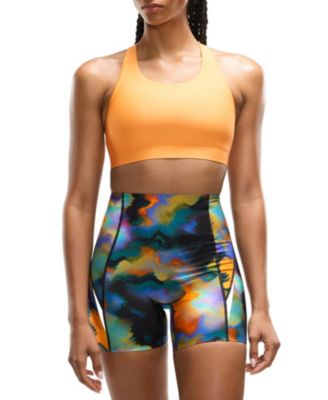 Women's Laser Perforated Scoop Neck Crossover Back PaceForm Sports Bra