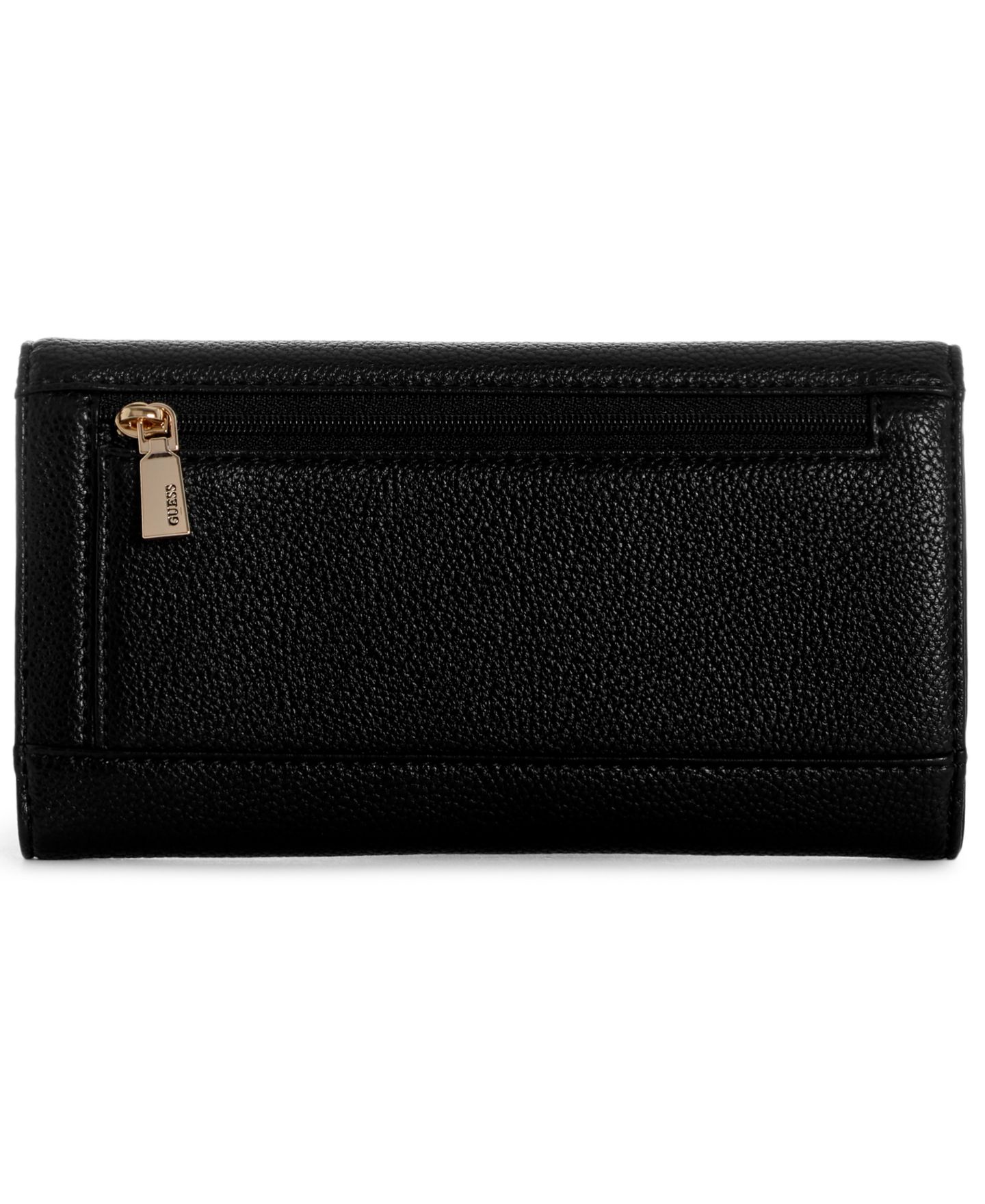 Женский кошелёк GUESS Shimmer Slim Mini Zip-Top Wallet, цвет: Чёрный — фото 2