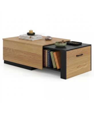 Extendable Coffee Table with Concealed Storage Compartment