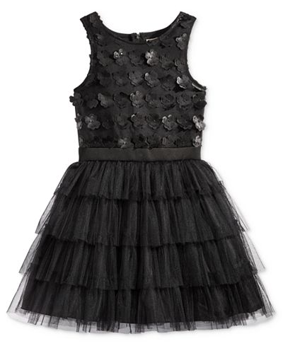 Nanette Lepore Satin-Floral 3D Special Occasion Dress, Big Girls (7-16)