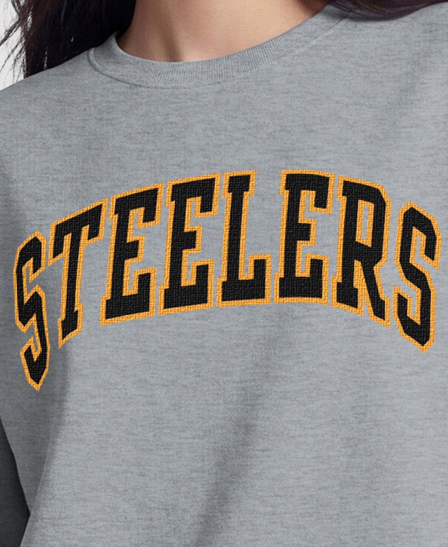 Pittsburgh Steelers Women's Contrast Lined Sweatshirt - Heather Gray