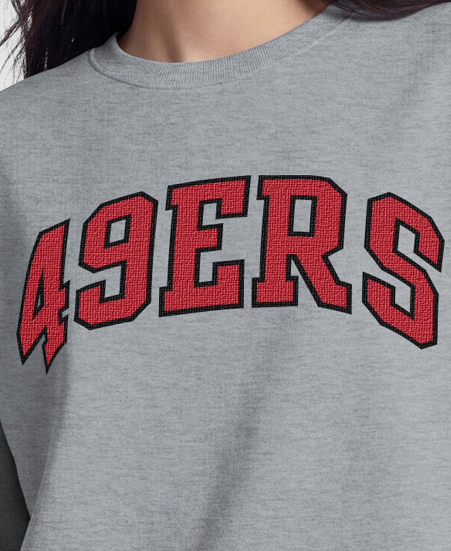 San Francisco 49ers Women's Contrast Lined Sweatshirt - Heather Gray