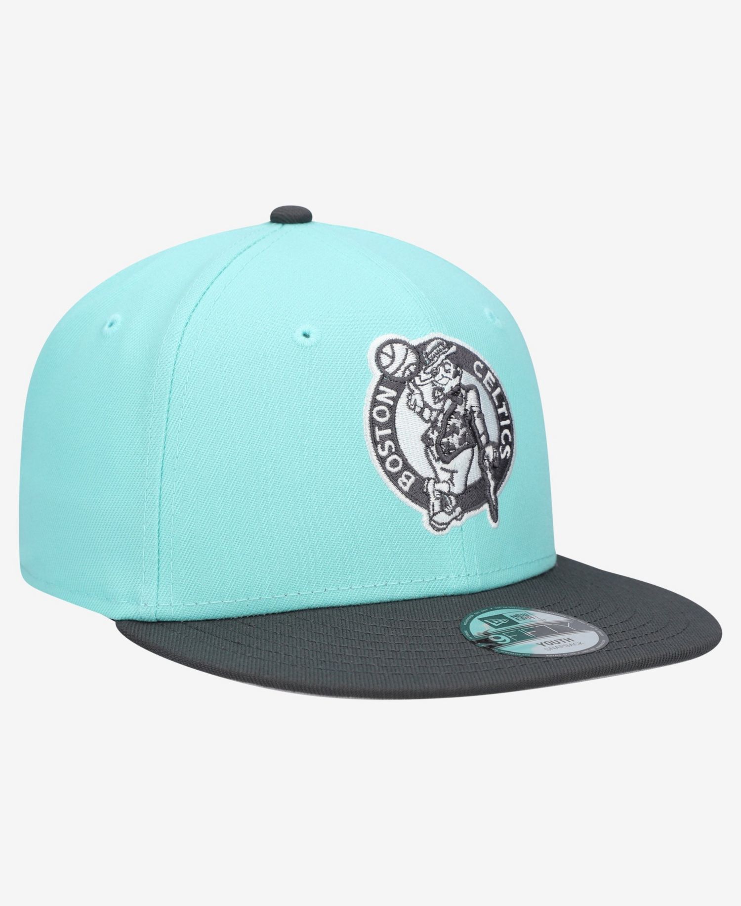 Big Boys and Girls Turquoise/Charcoal Boston Celtics 9FIFTY Snapback Hat