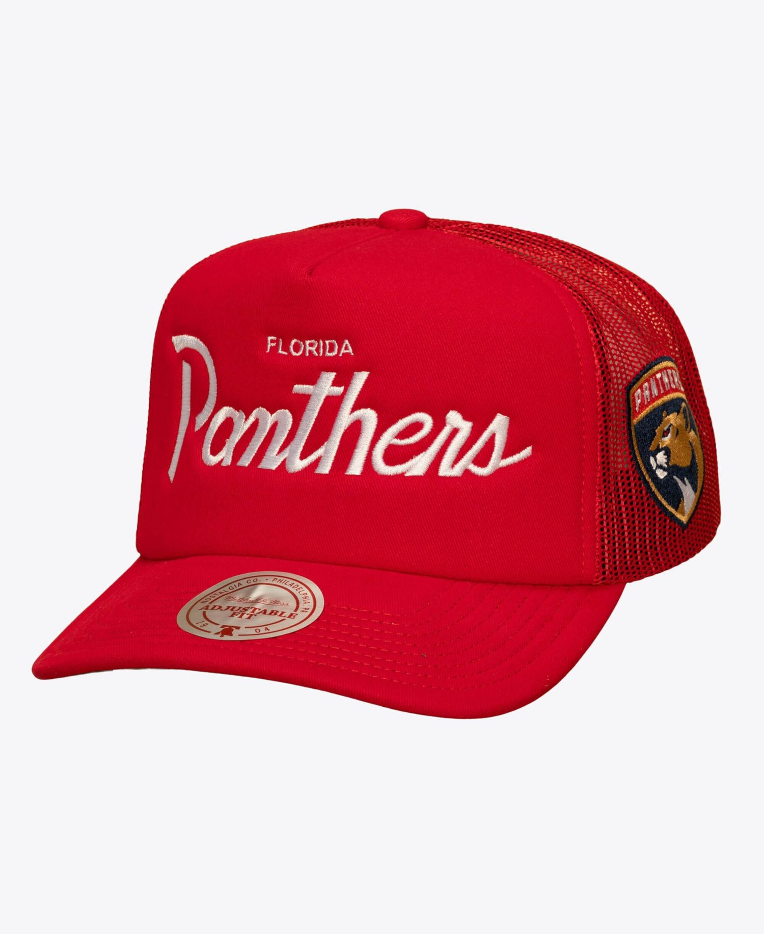 Men's Red Florida Panthers Head Coach Trucker Adjustable Hat