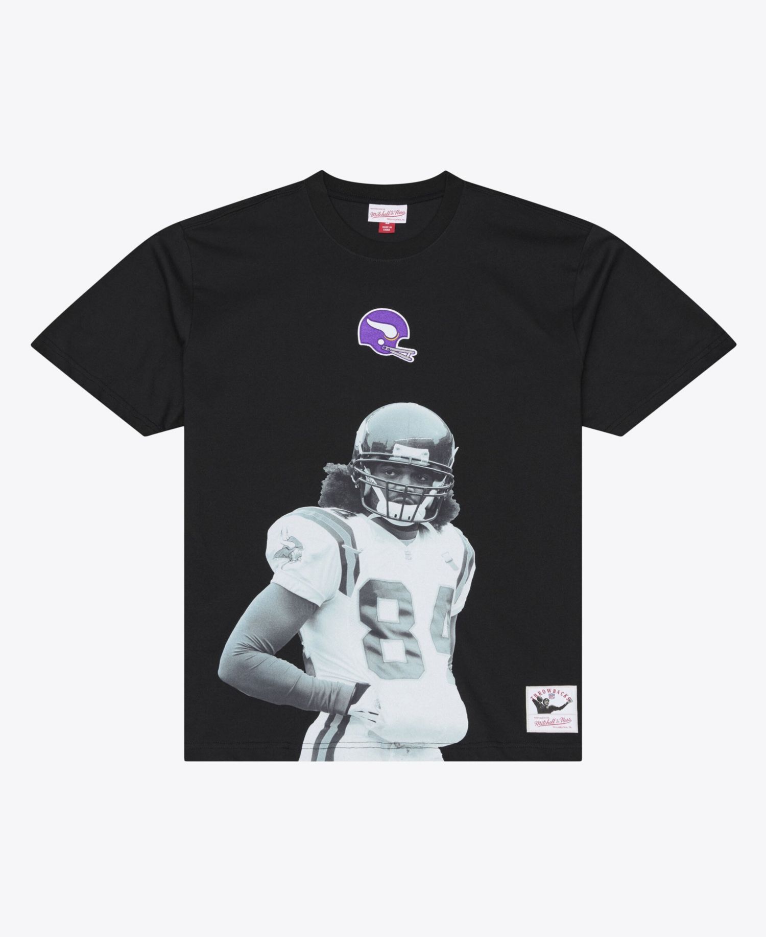 Men's Randy Moss Black Minnesota Vikings Retired Solo Player T-Shirt