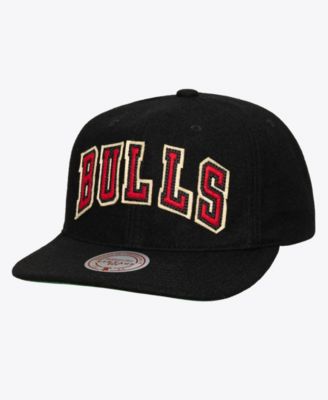 Men's Black Chicago Bulls Hardwood Classics Retro Roots Vintage Adjustable Hat