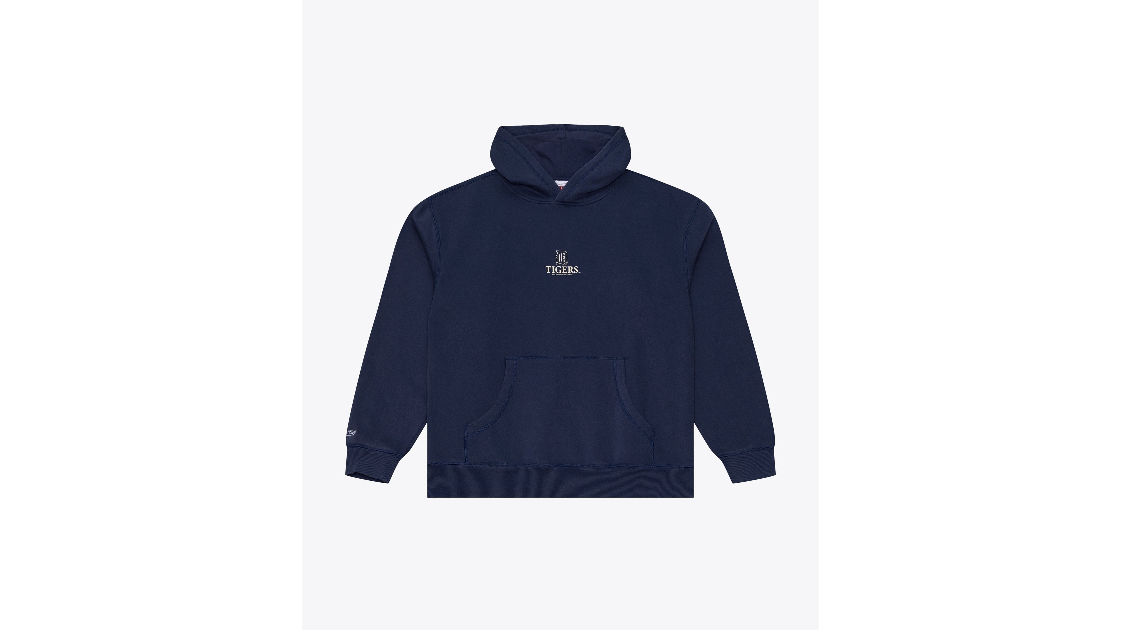 Mitchell & Ness Men's Detroit Tigers Core Essentials Fleece Kangaroo-Pocket Hoodie