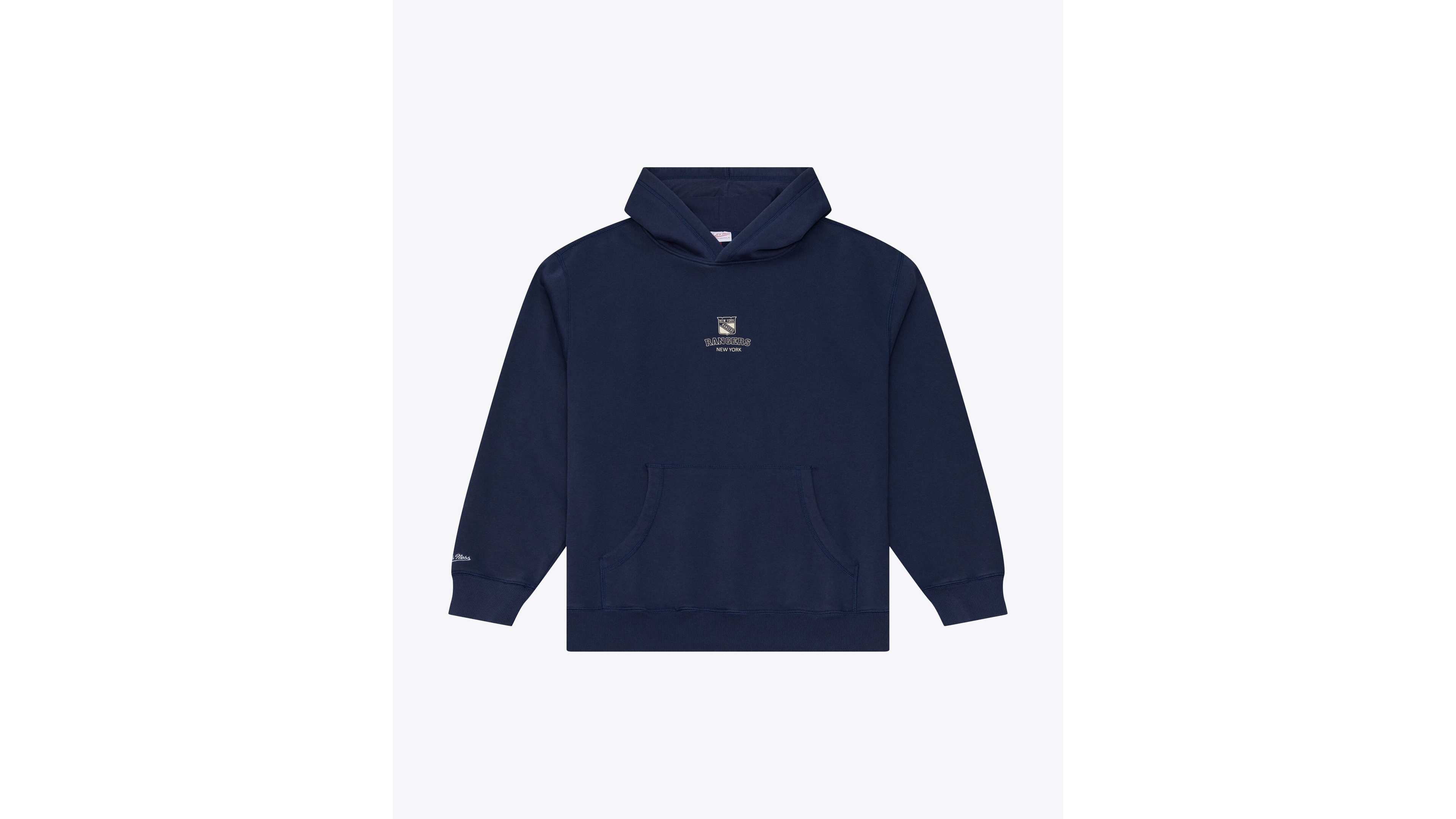 Mitchell & Ness Men's New York Rangers Core Essentials Relaxed-Fit Screen-Printed Hoodie