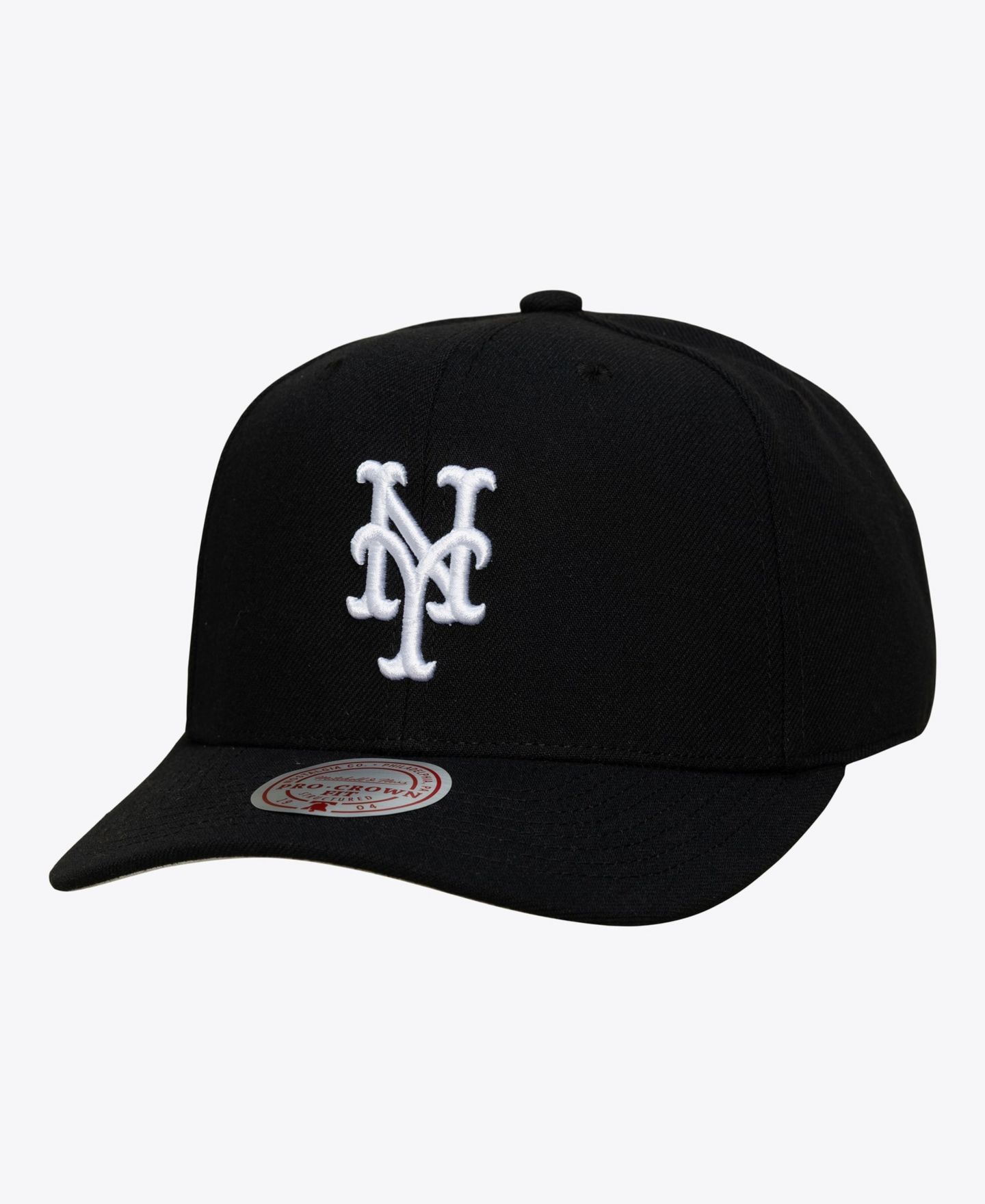 Мужская кепка Mitchell & Ness Black New York Mets Pro Crown Snapback — фото 1