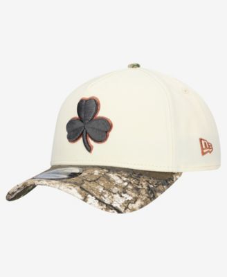 Men's Cream Boston Celtics Realtree Chrome Two-Tone 9FORTY A-Frame Adjustable Hat