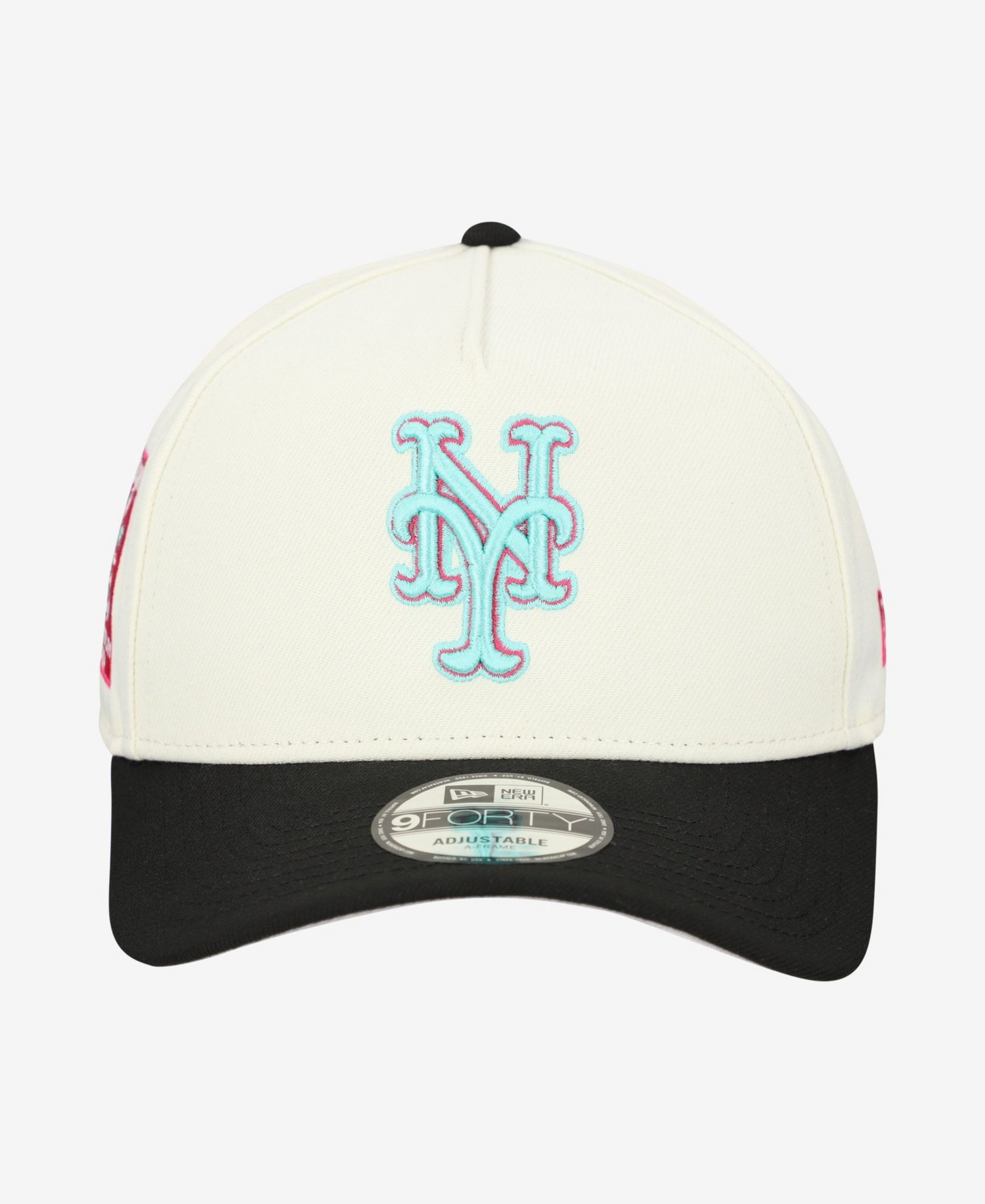 Men's Cream New York Mets Stadium Chrome 9FORTY A-Frame Adjustable Hat