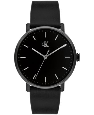 Men's Quartz Leather Strap Watch 40mm