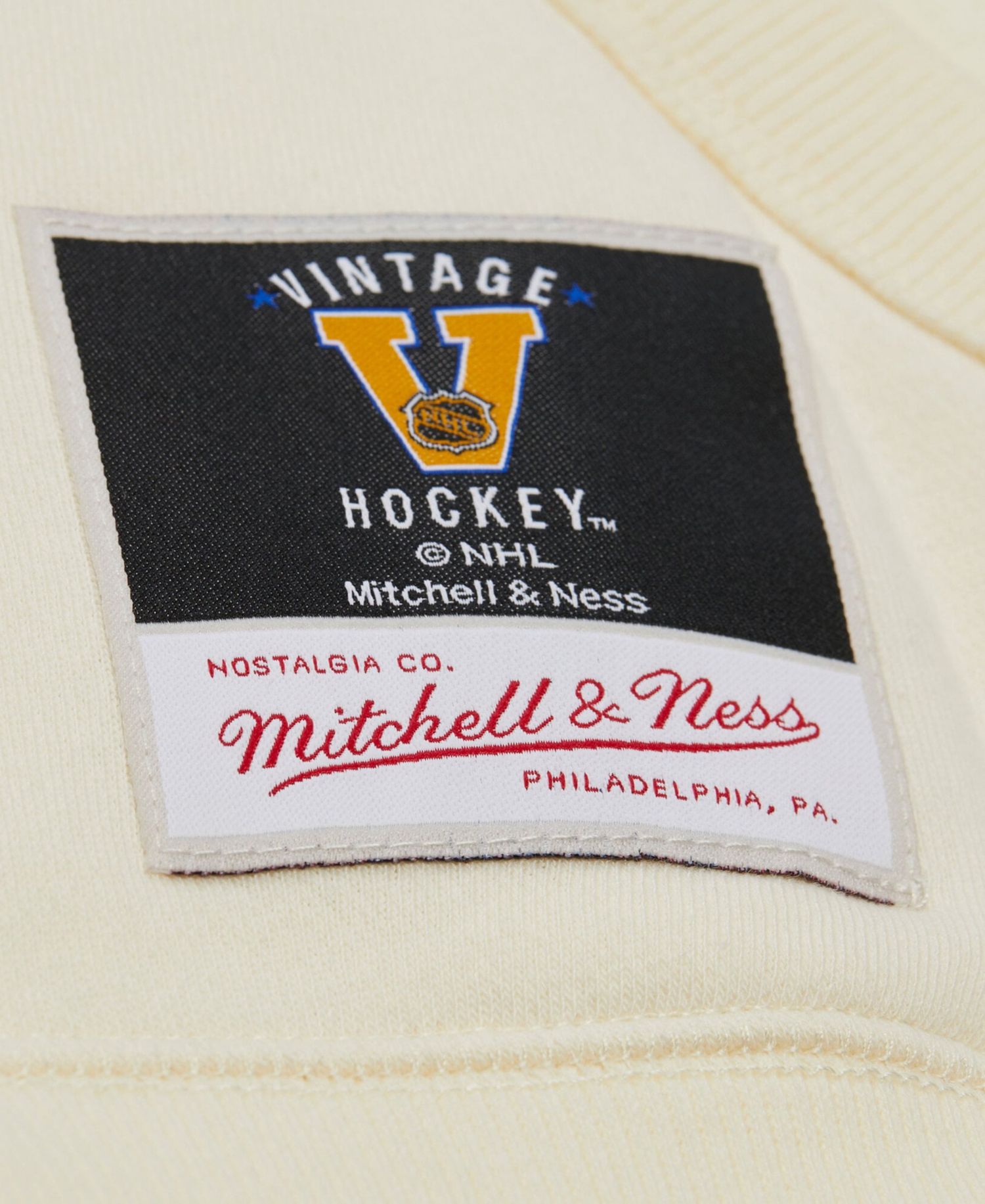 Men's Cream Buffalo Sabres Walk-Off Vintage Logo Fleece Hoodie