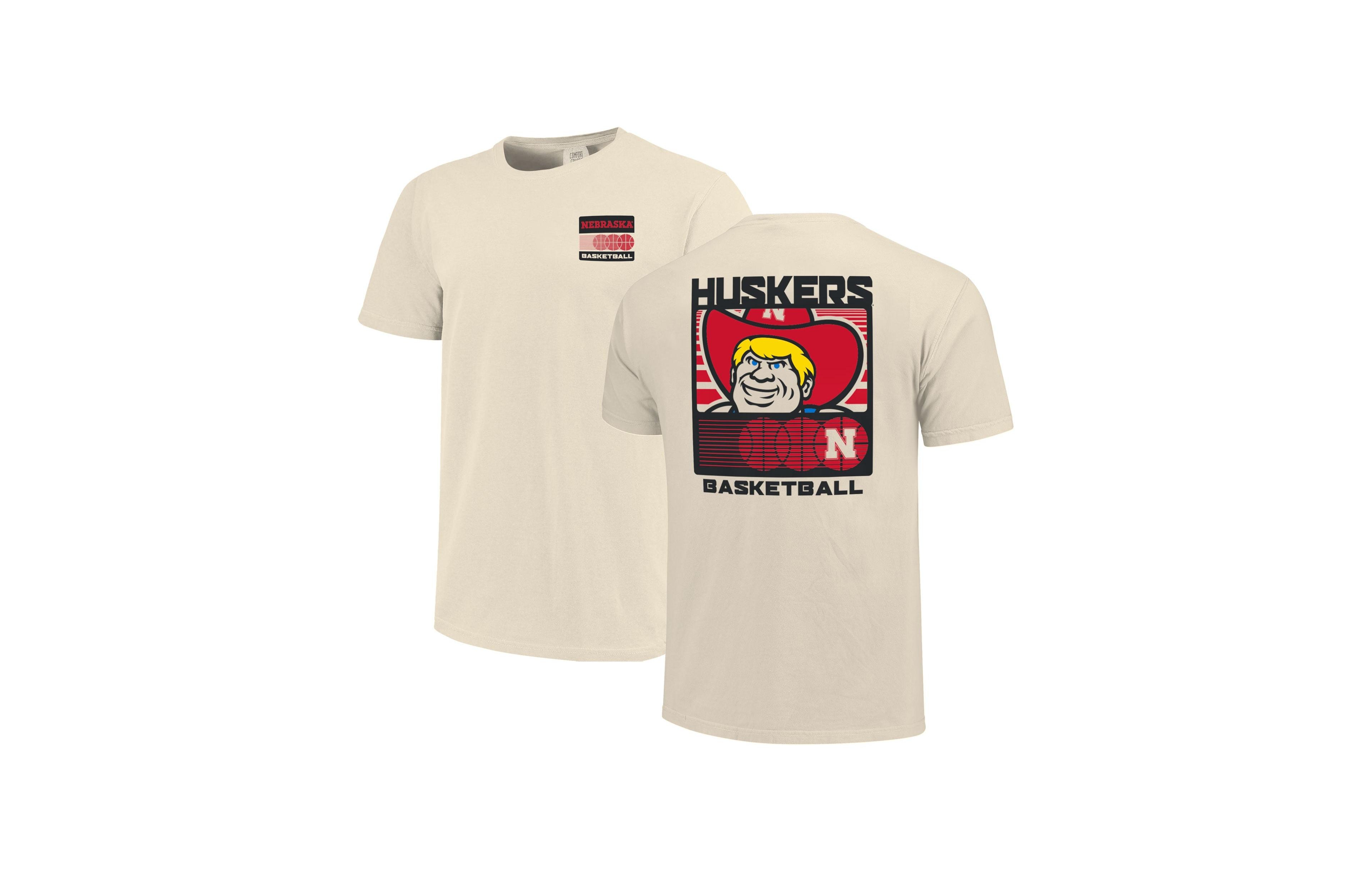 Image One Men's Nebraska Huskers Basketball Staredown Relaxed-Fit T-Shirt