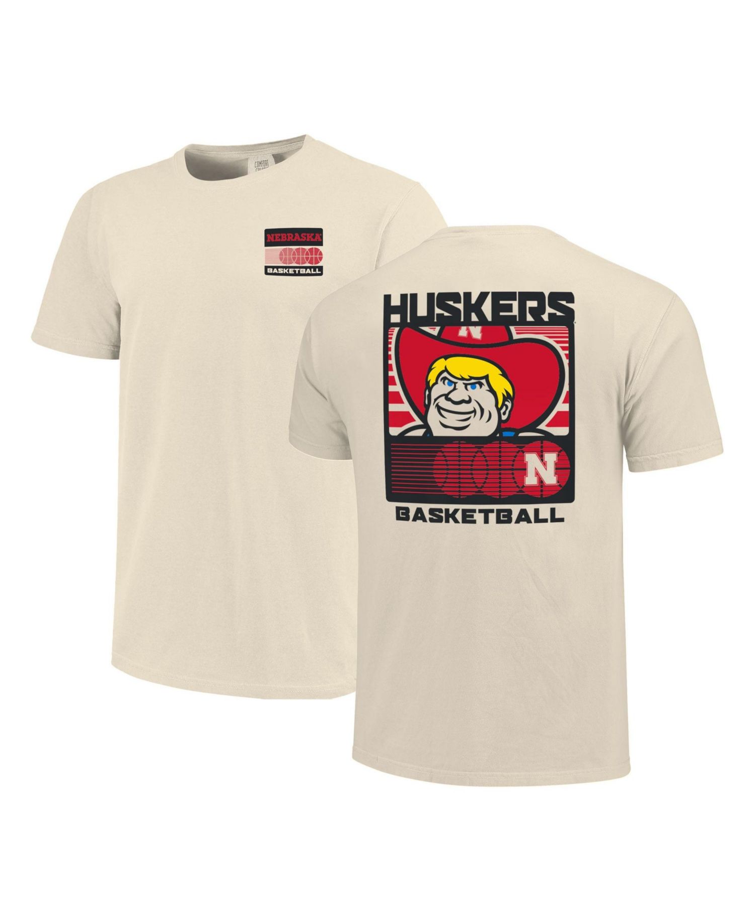 Men's Cream Nebraska Huskers Basketball Staredown Comfort Colors