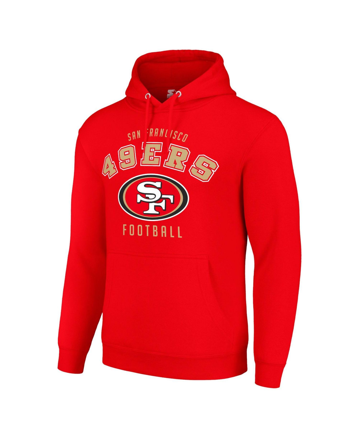 Men's and Women's Scarlet San Francisco 49ers Logo Pullover Hoodie