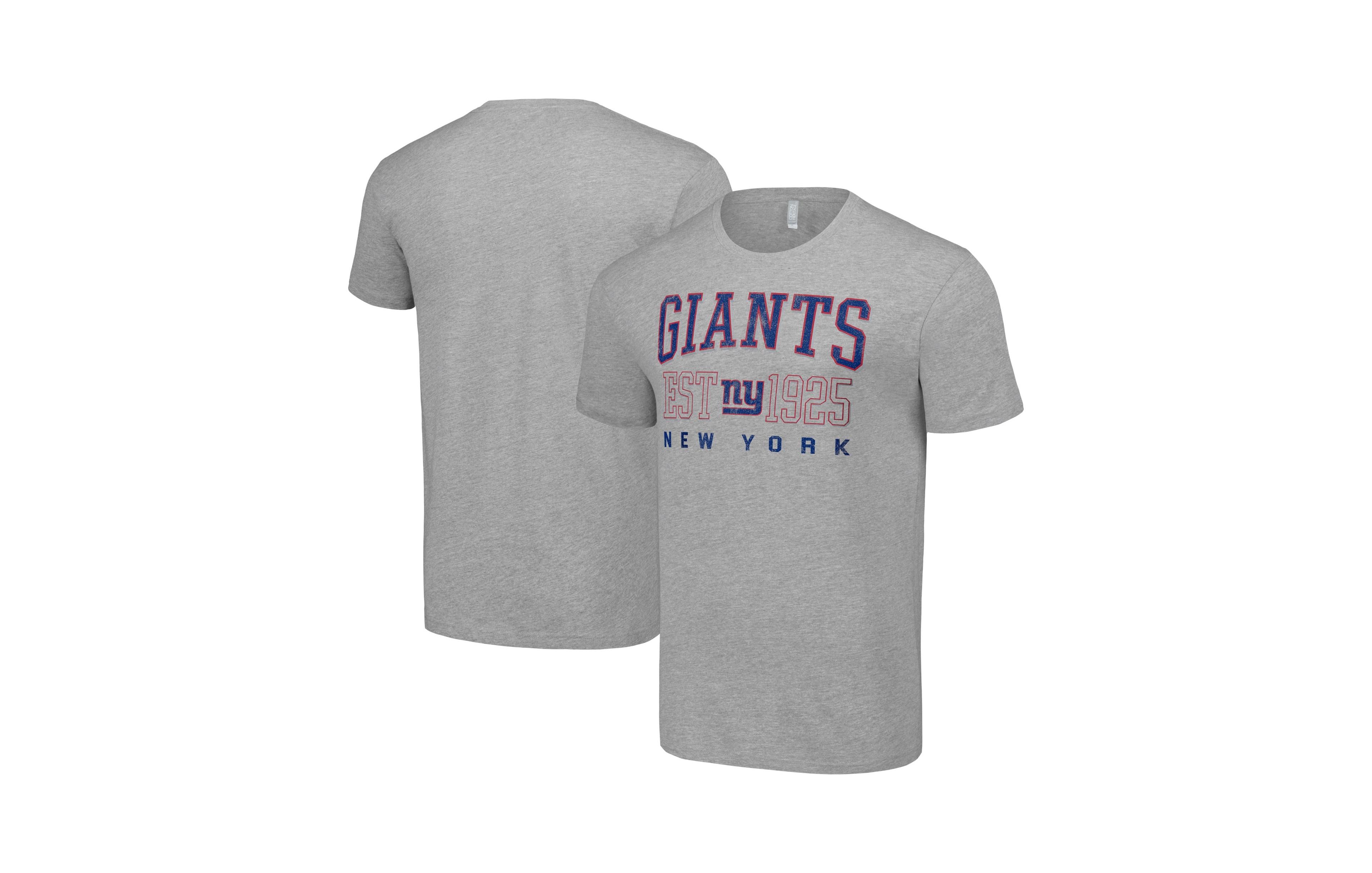 Starter Men's New York Giants Throwback Logo Distressed T-Shirt