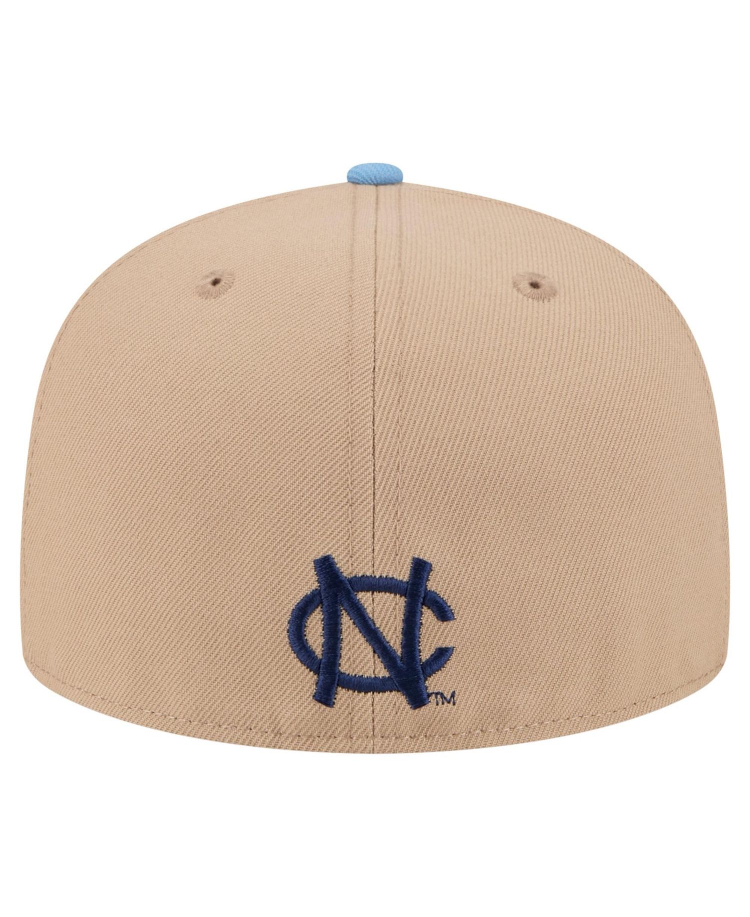Men's Khaki North Carolina Tar Heels Throwback Two-Tone 59FIFTY Fitted Hat